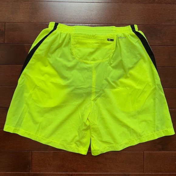 Nike Men's Neon Lined Running Shorts - Picture 2 of 3